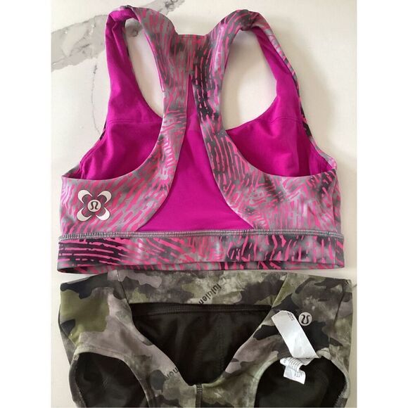 Lululemon Sz 2 Invigorate Bra Fluoro Pink Sports Bra Workout - Picture 5 of 5